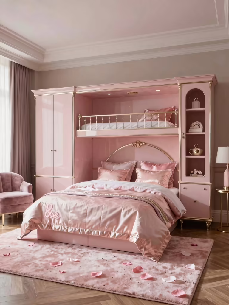 adorable barbie themed bedroom designs