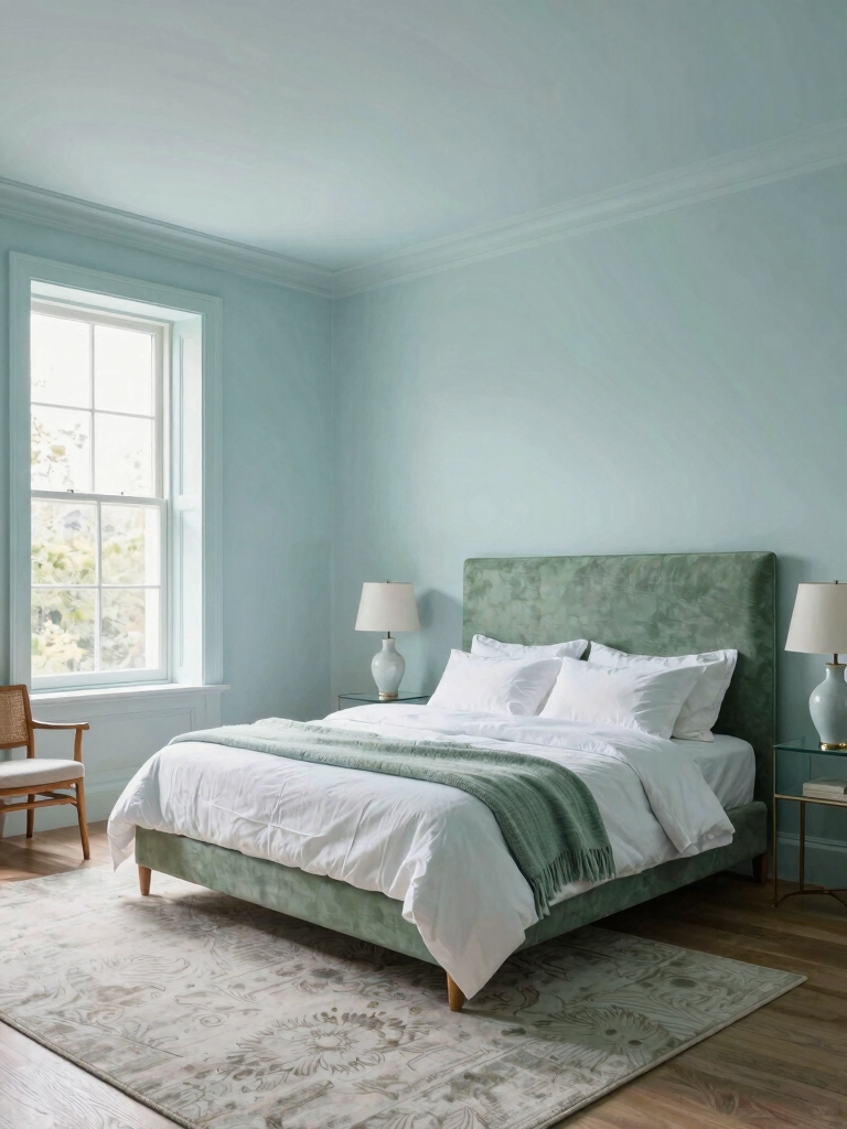 airy blues and greens