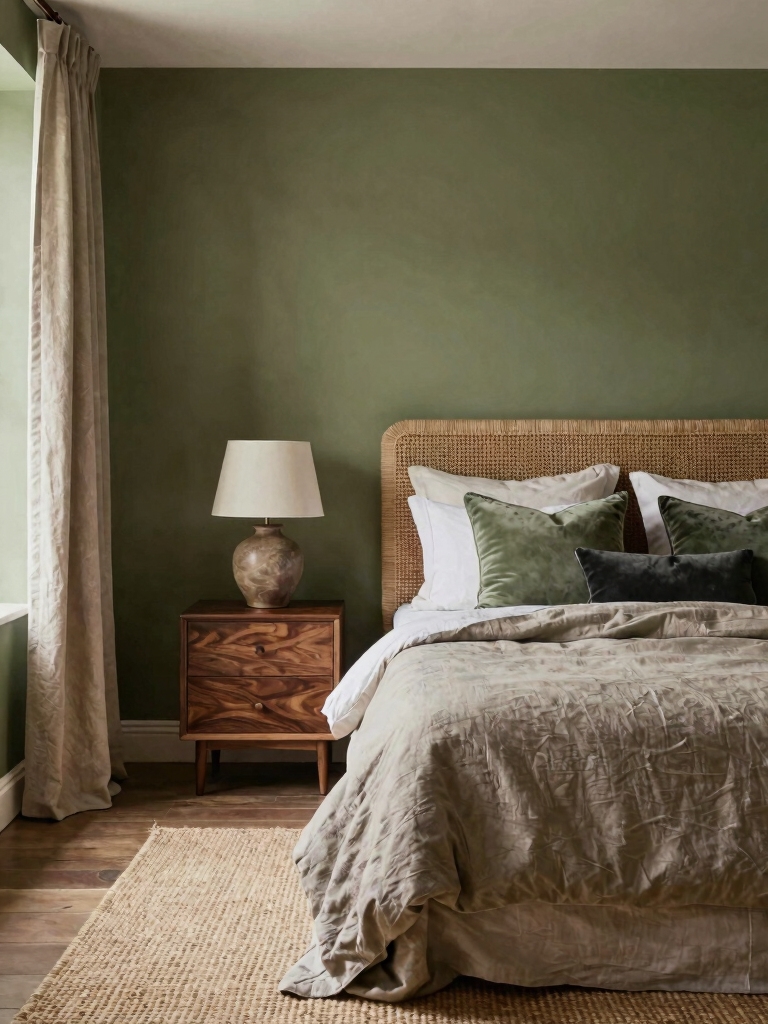 airy olive layered textures