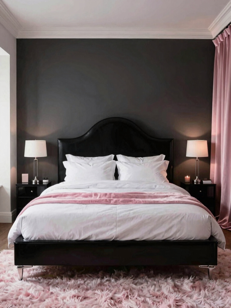 balanced black furnishings contrast