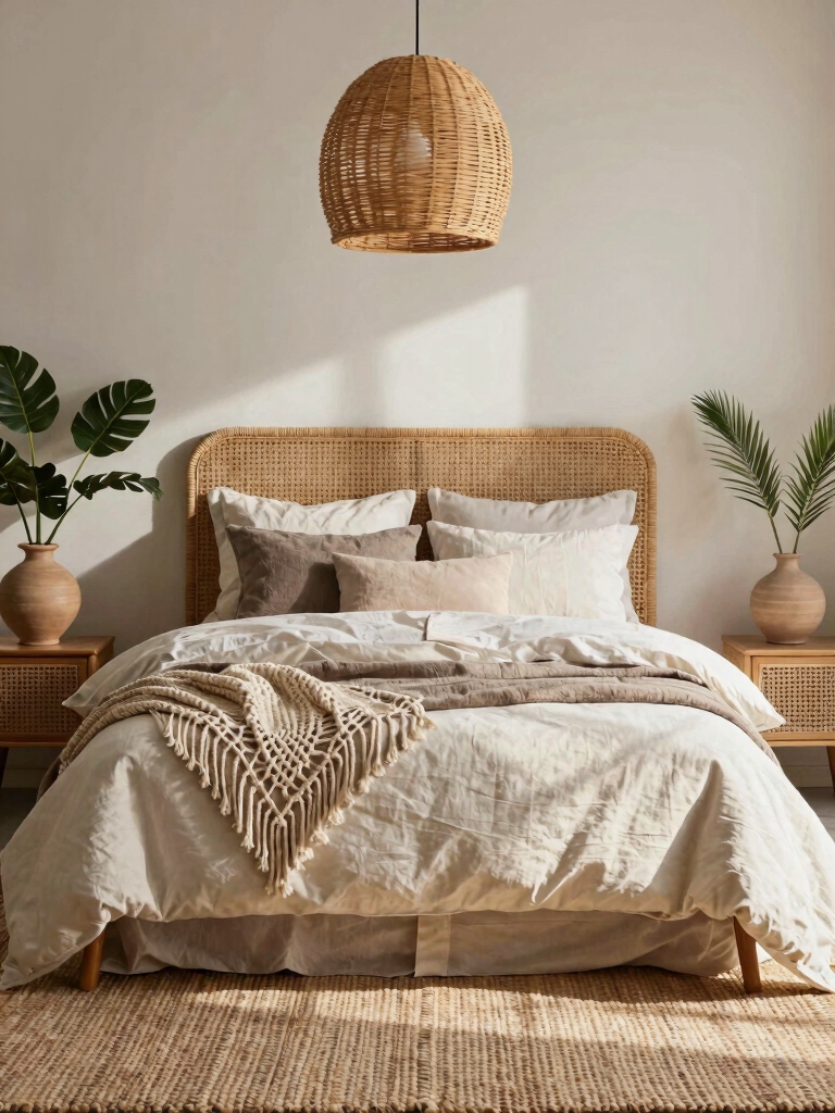boho warmth with rattan