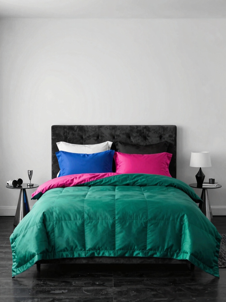 bold bed linens transformation