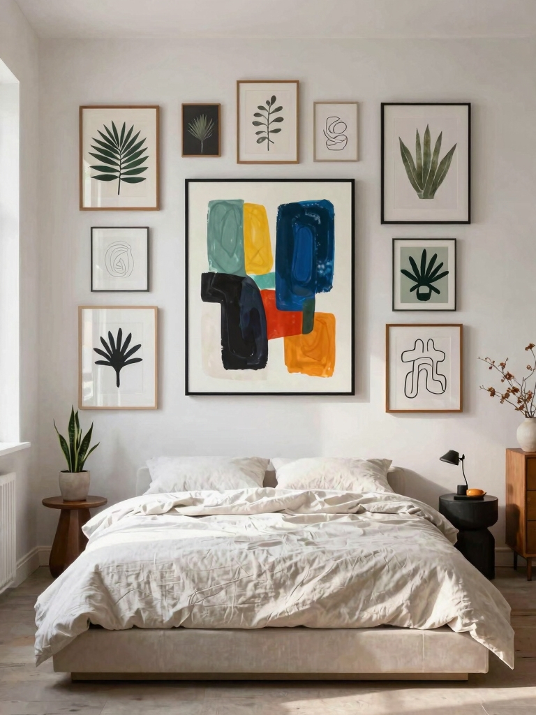 bold budget friendly gallery wall