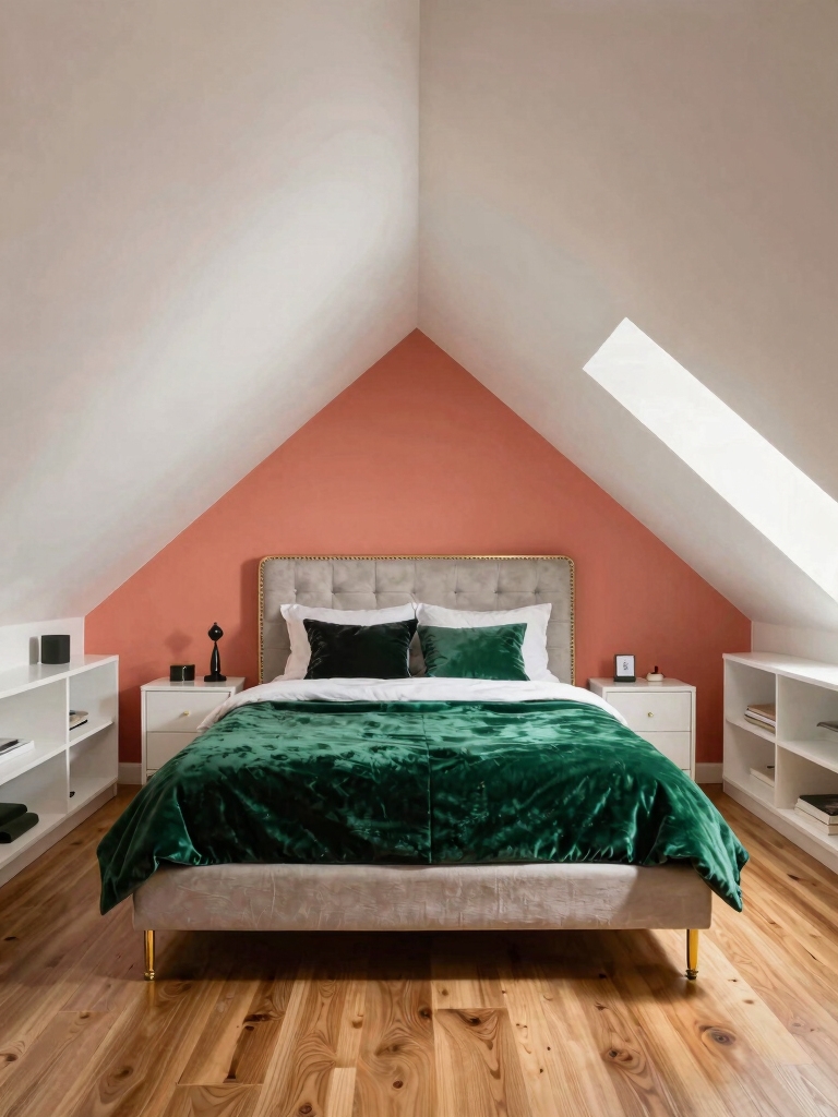 bold colors for sloped ceilings