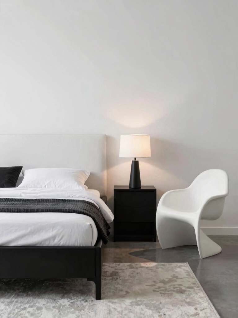 bold contrasts streamlined geometry