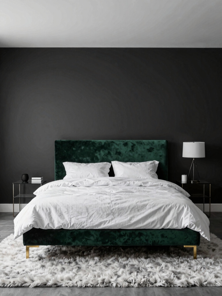 bold monochrome accent wall