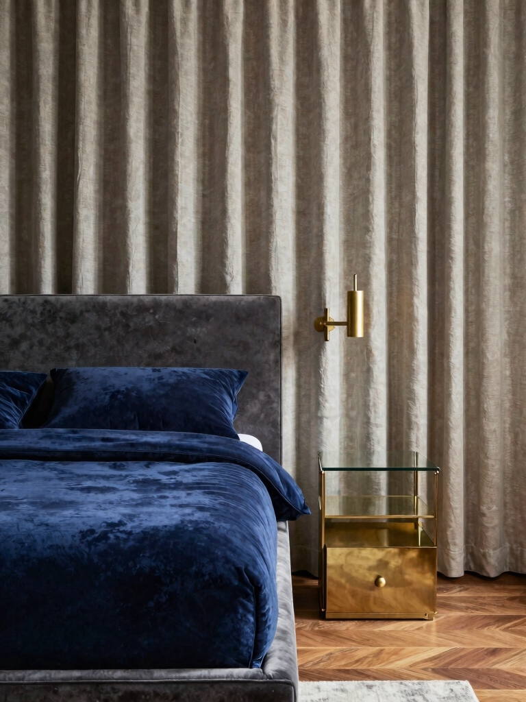 brass warmth enhances blue