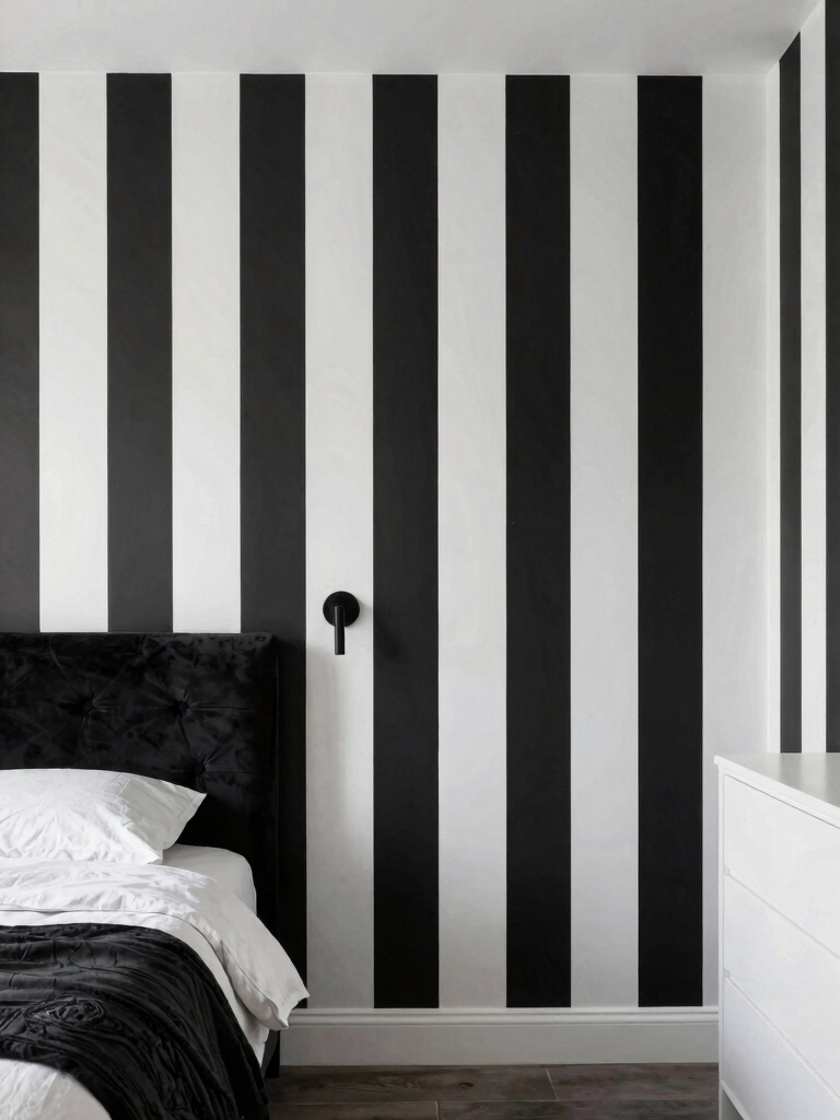 budget friendly striped wall techniques