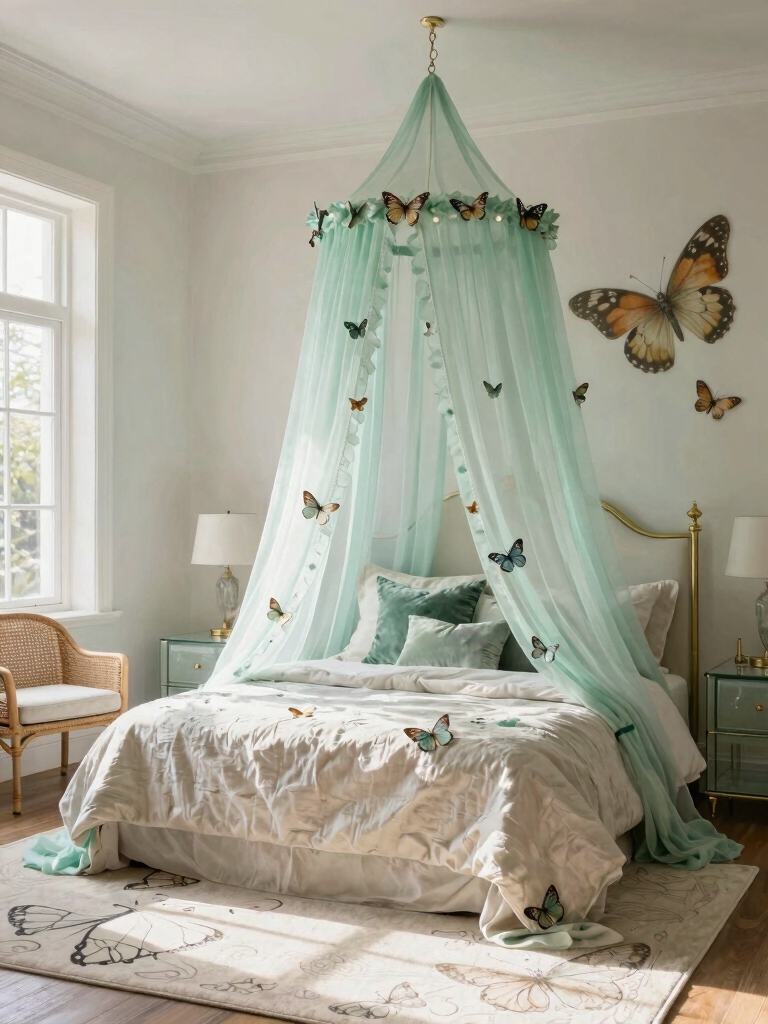 butterfly themed kids room design