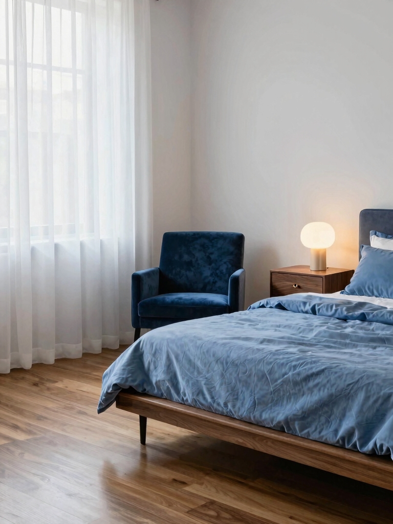 calming blue bedroom serenity