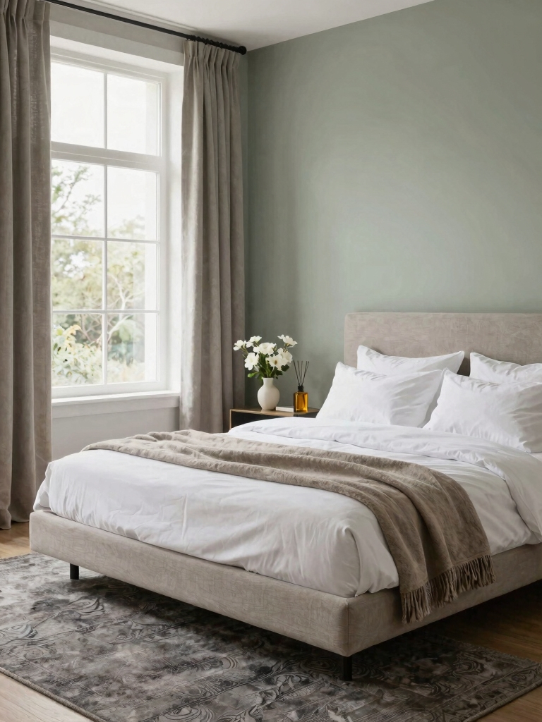 calming guest room palette