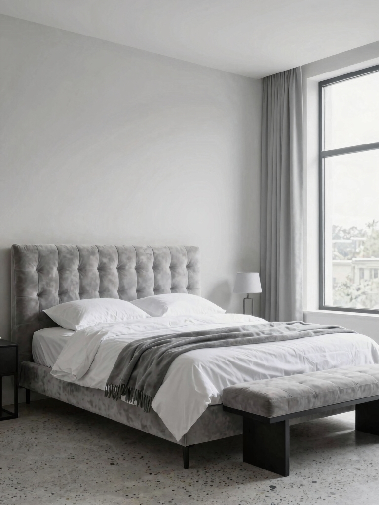 calming light grey bedrooms