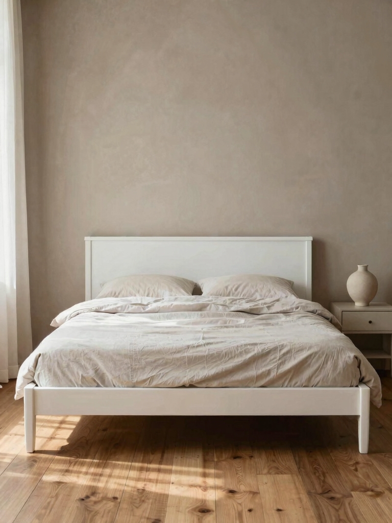 calming minimalist bed frame