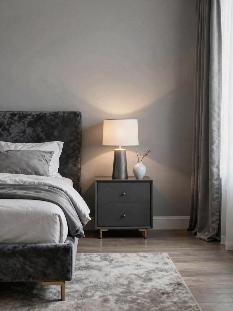 charcoal accents for sophistication