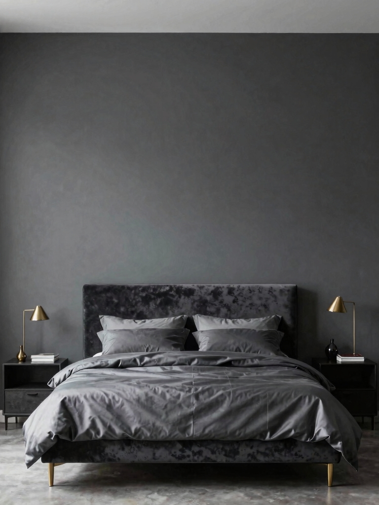 charcoal walls enhance contrast