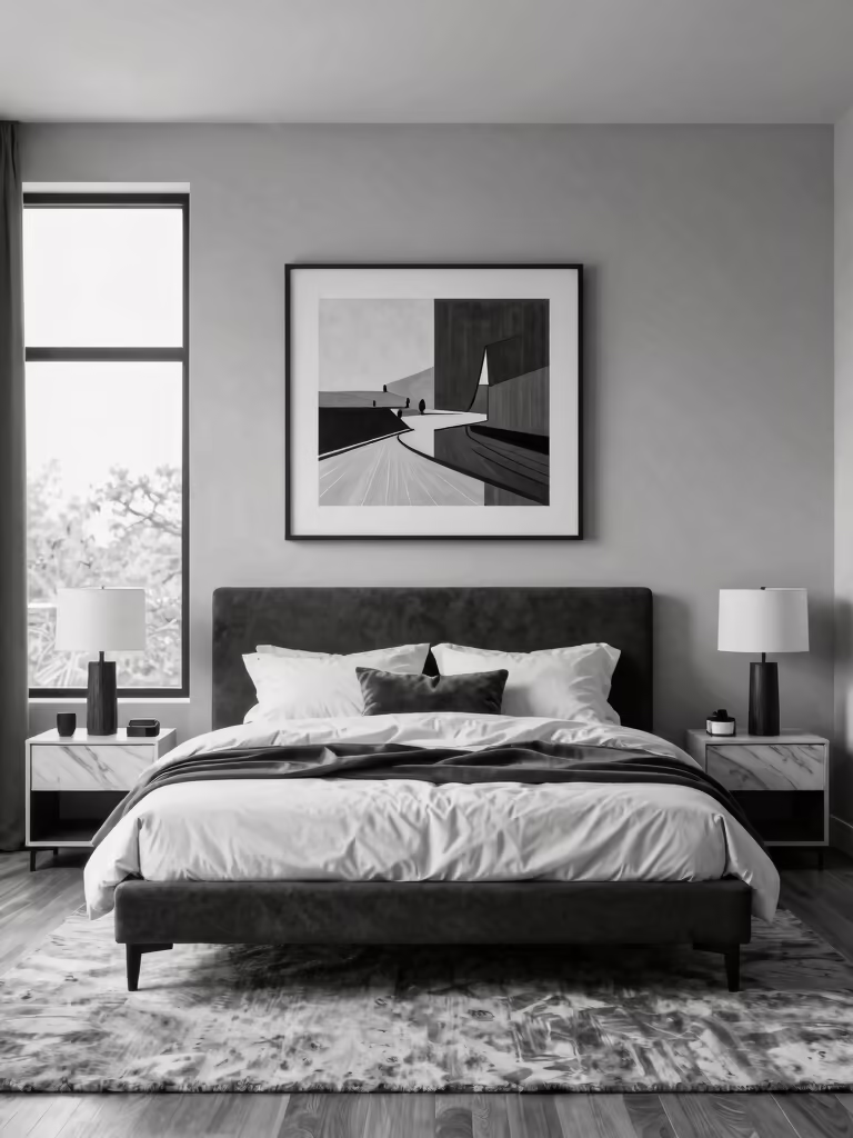 chic monochrome bedroom transformations