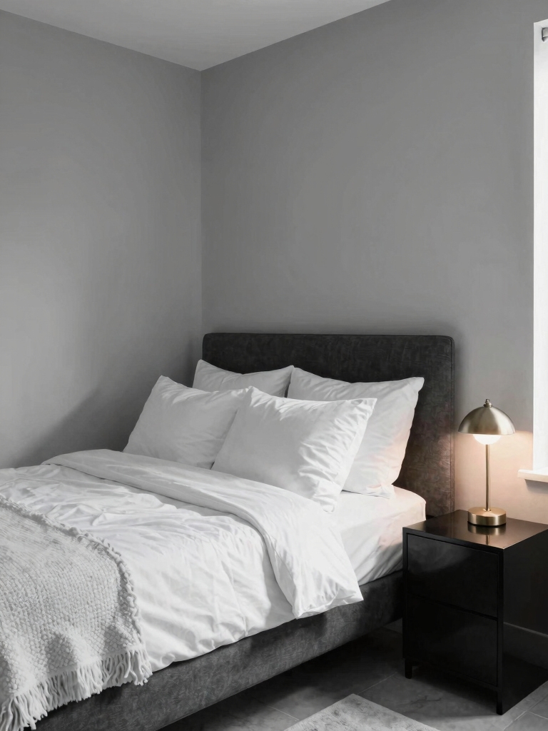 chic spacious black and white