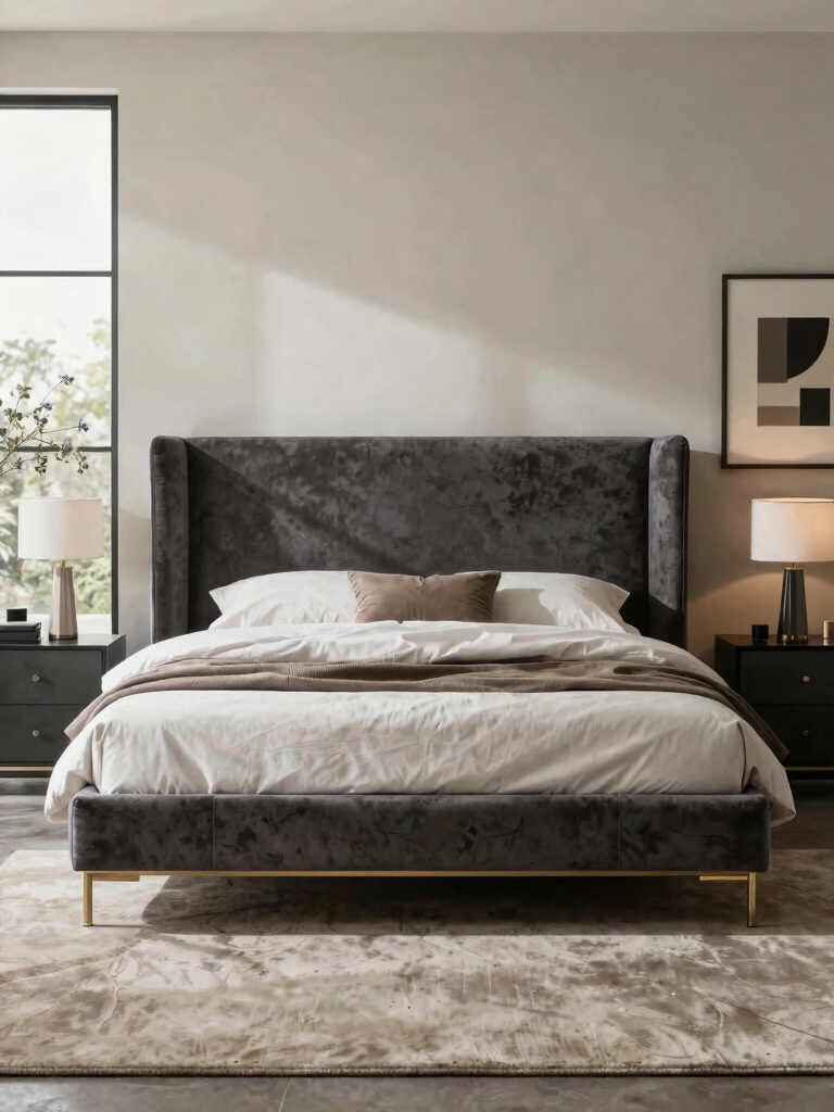 chic versatile grey headboards