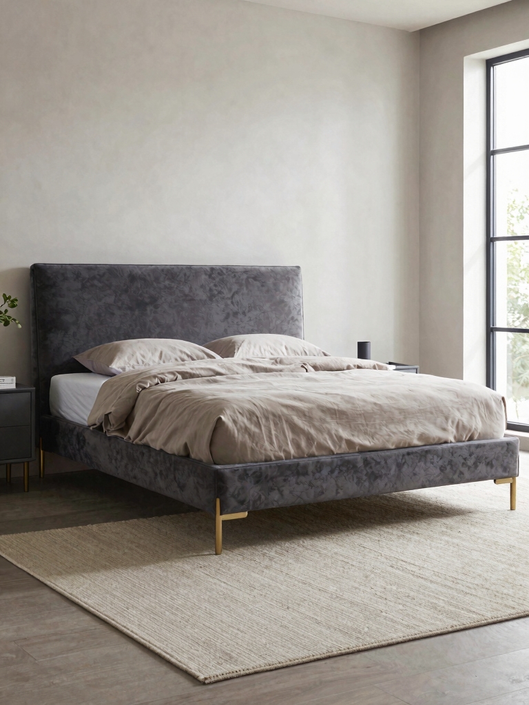 choose mood enhancing grey bed