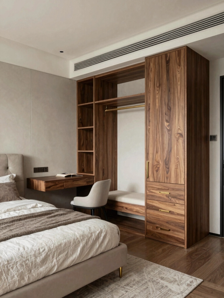 clutter free guest room storage