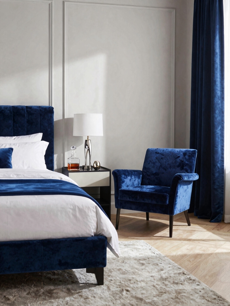 cobalt accents for balance