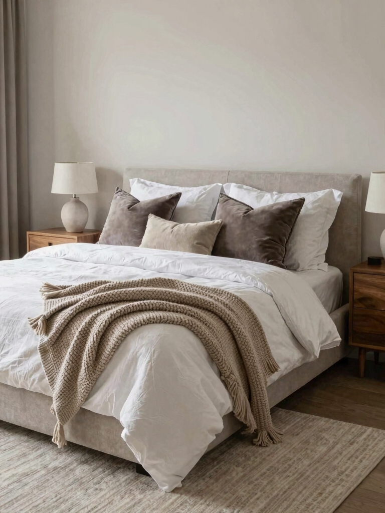cocooning soft layered bedscape