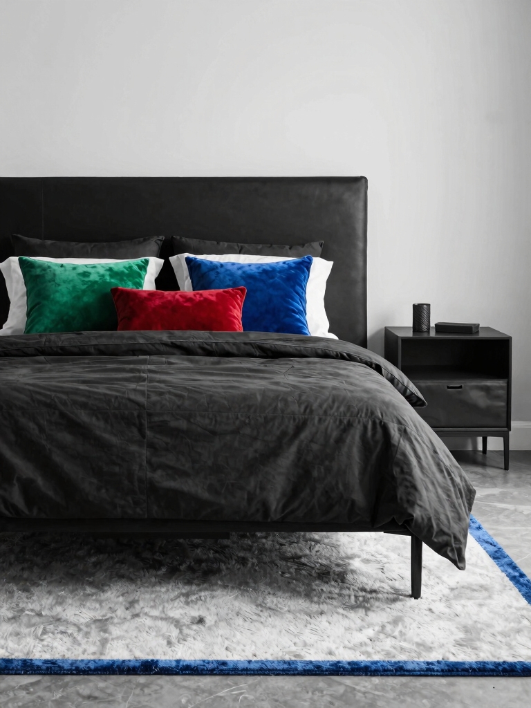colorful pillows and rugs