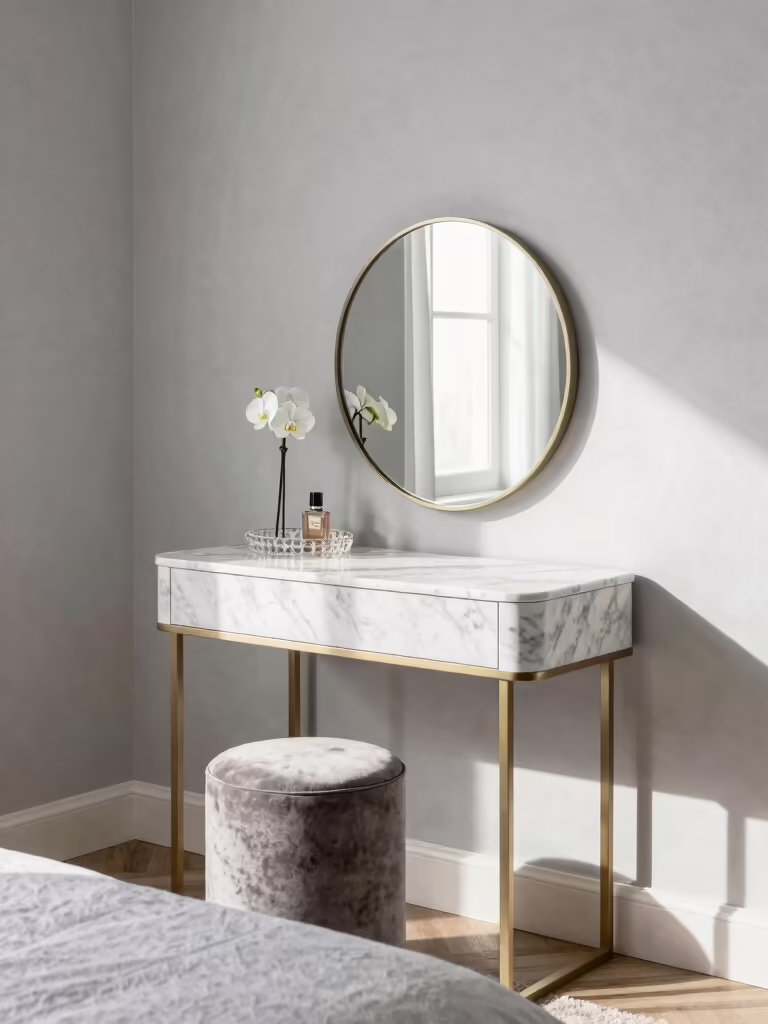 compact corner dressing tables