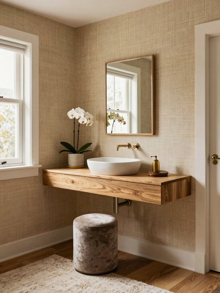 compact functional vanity layout