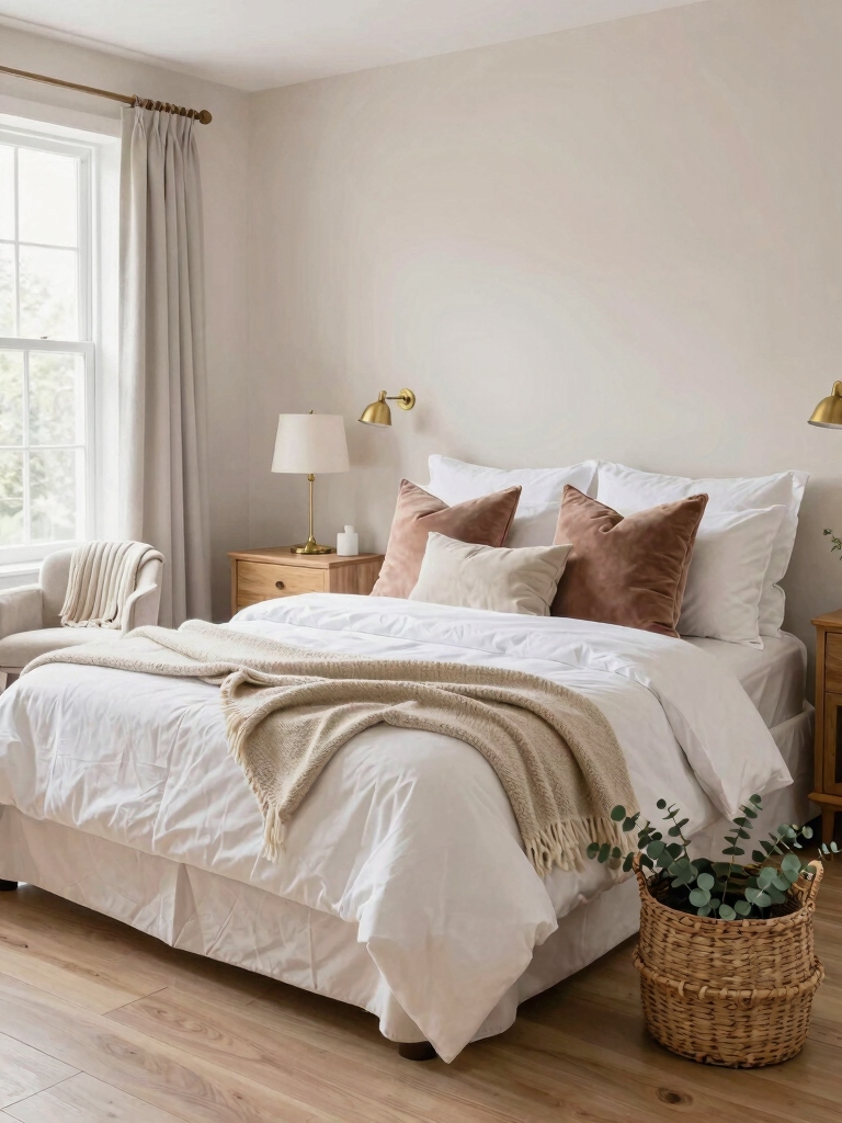 cozy clutter free guest space