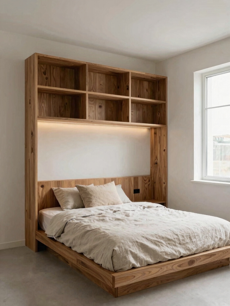 cozy functional bed nook