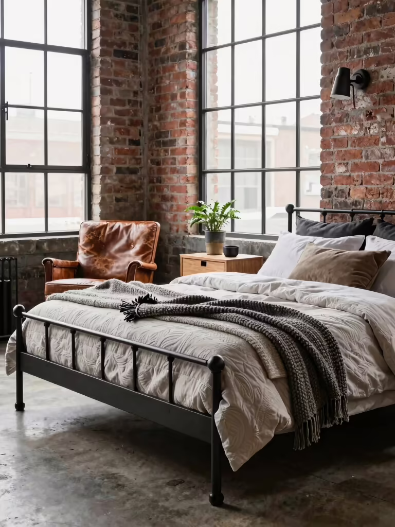 cozy industrial metal bedframes