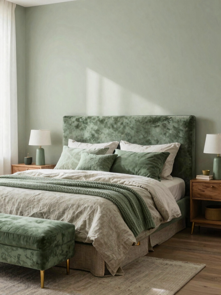 cozy layered sage textures