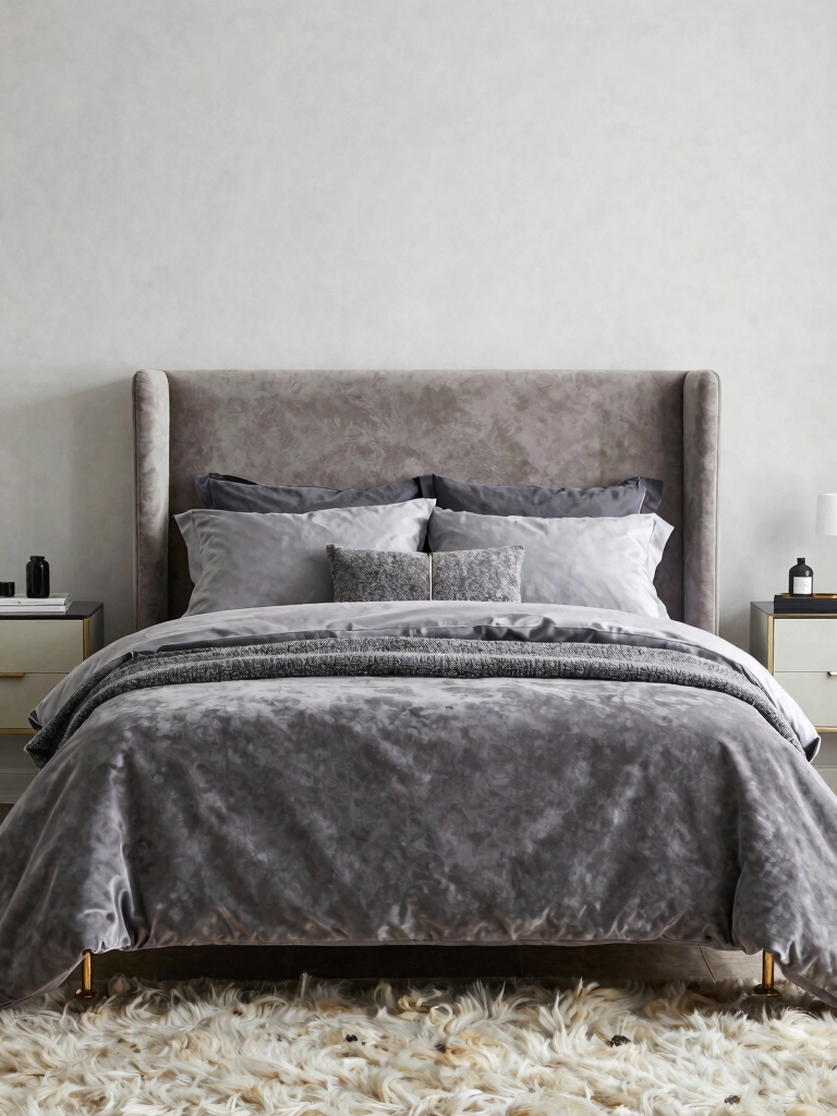 cozy luxe bedroom textures