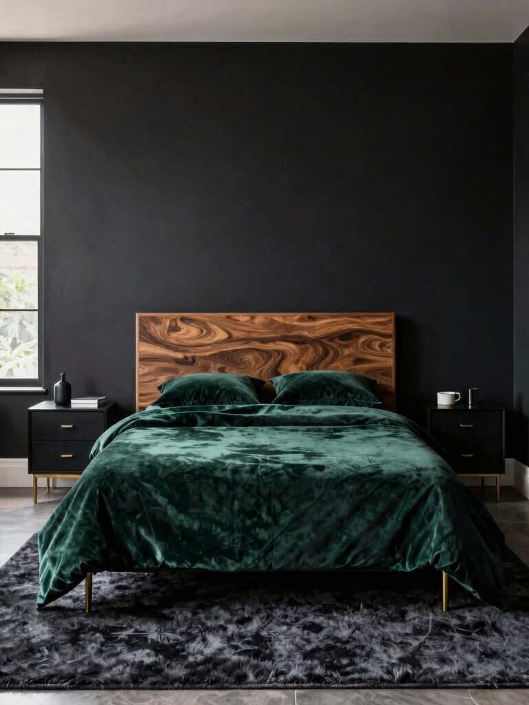 cozy matte black elegance