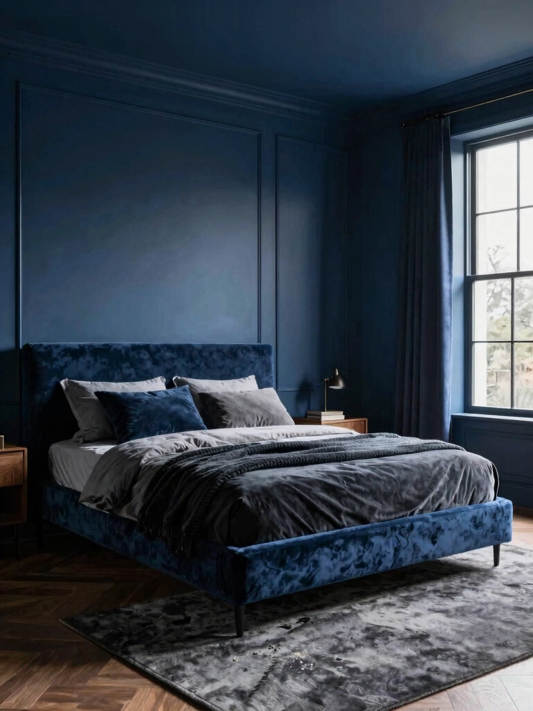 cozy midnight blue retreat