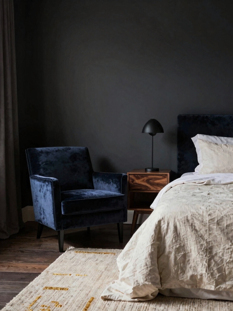 cozy sanctuary with contrast