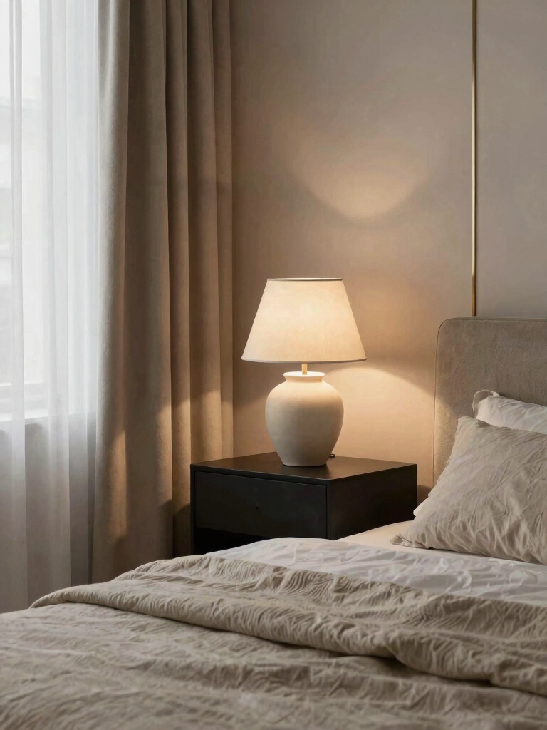 cozy space saving bedside lamps