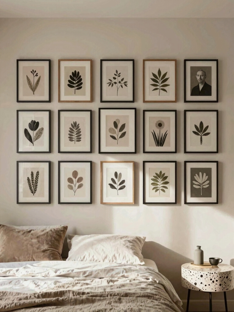 creative bedroom picture displays