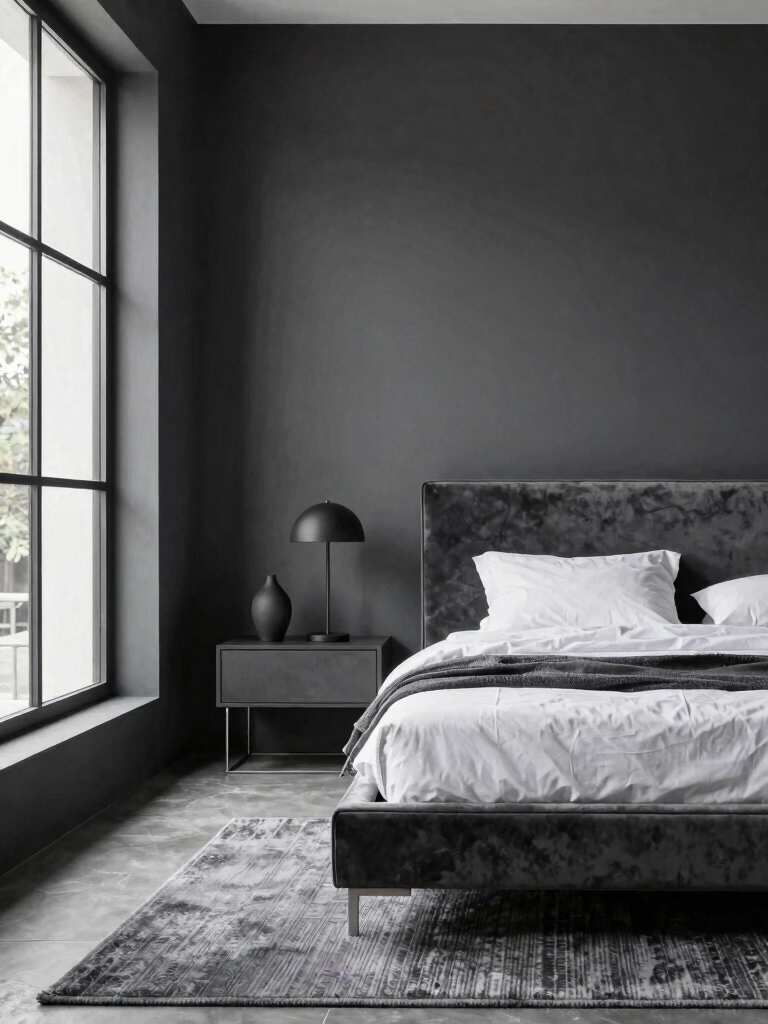 dramatic dark grey elegance