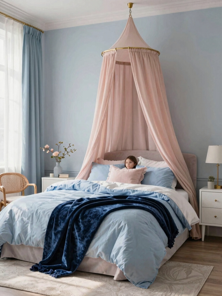 dreamy pastel blue accents