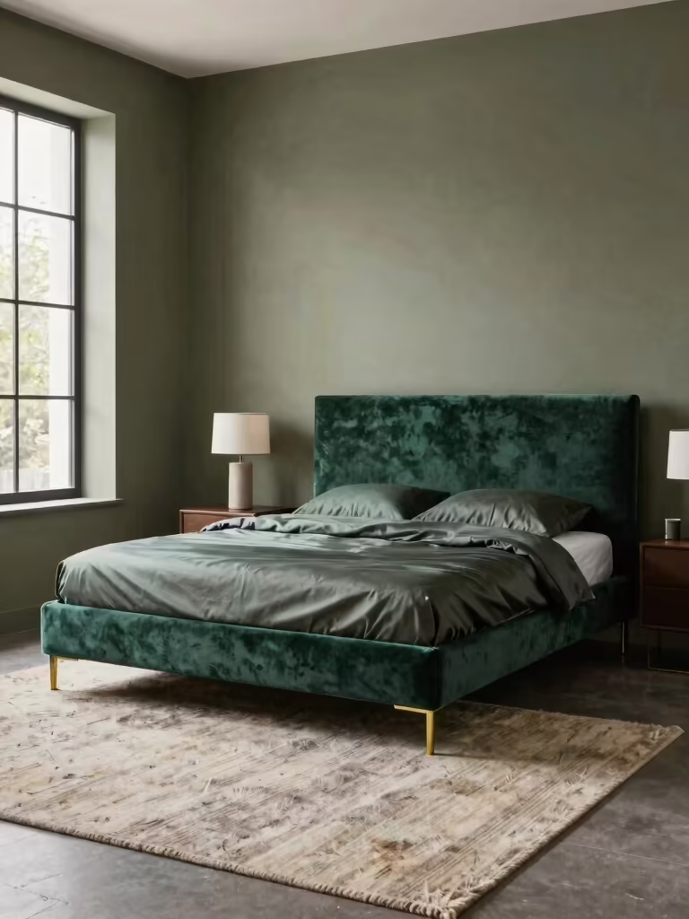 elegant dark green bedrooms