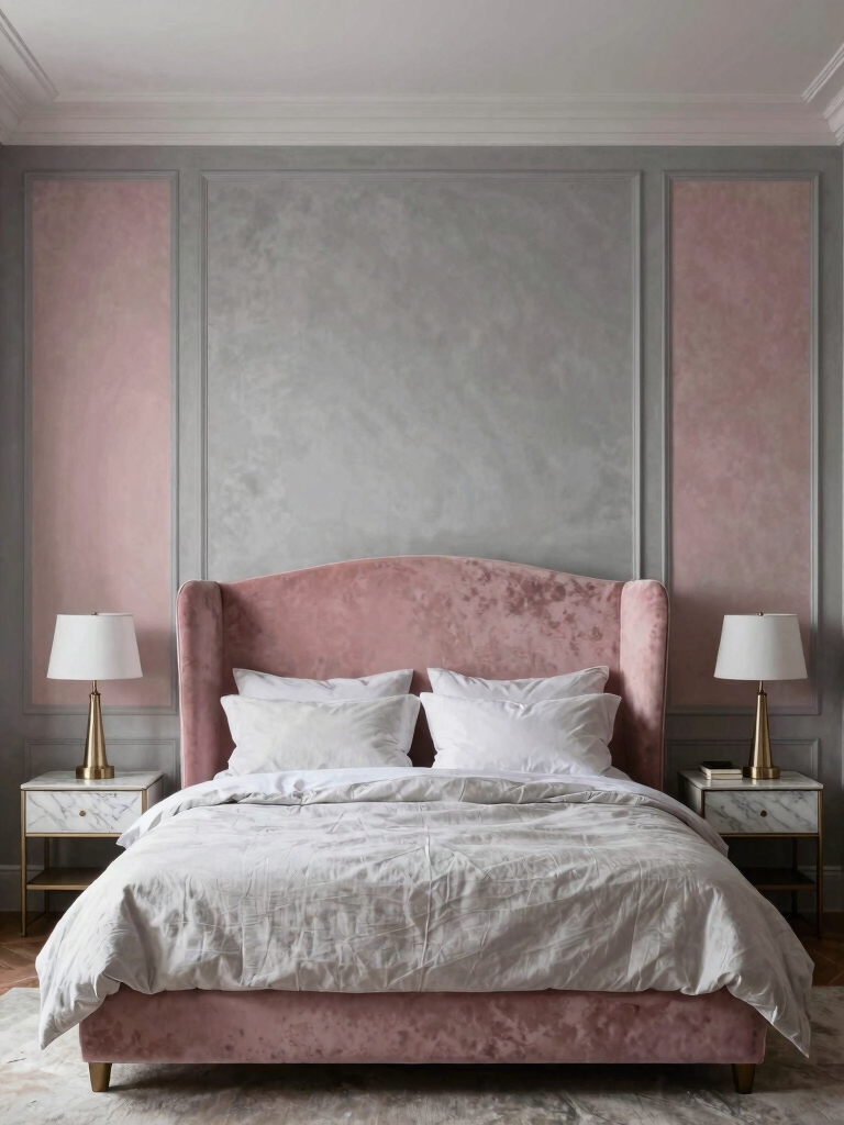 elegant grey and pink