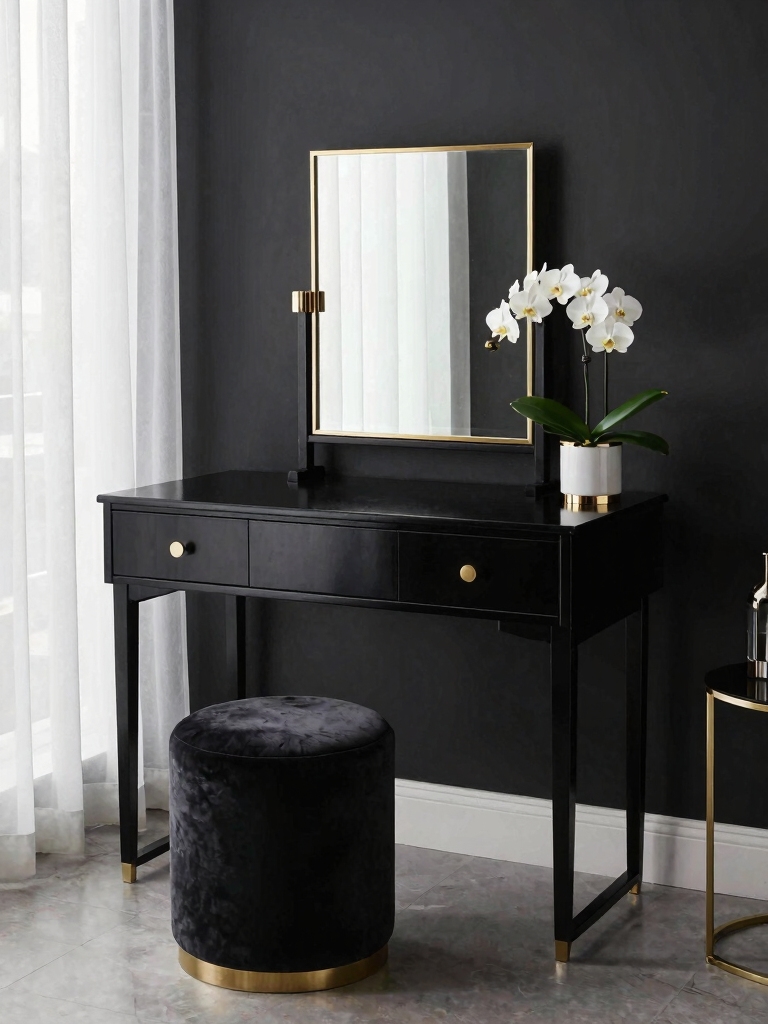 elegant metallic accents enhance
