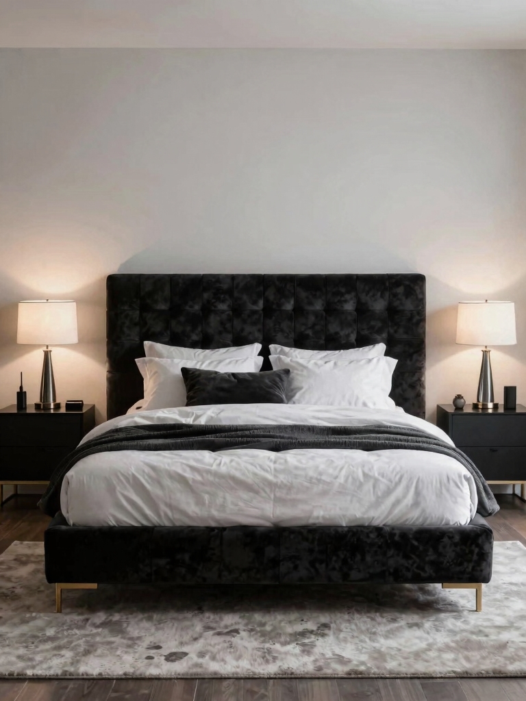elegant monochrome bedroom designs