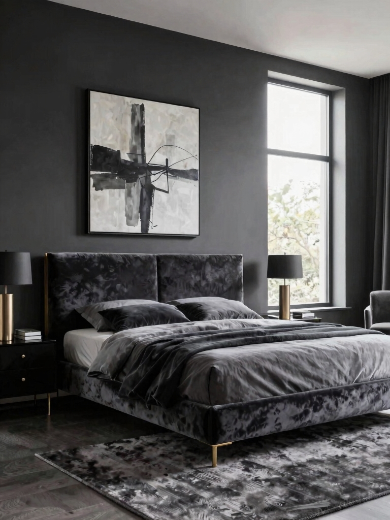 elegant monochrome bedroom inspiration