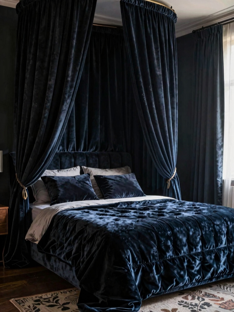 elegant velvet drapery style