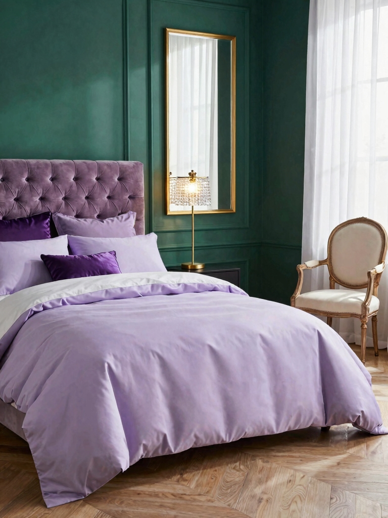 emerald and lavender harmony