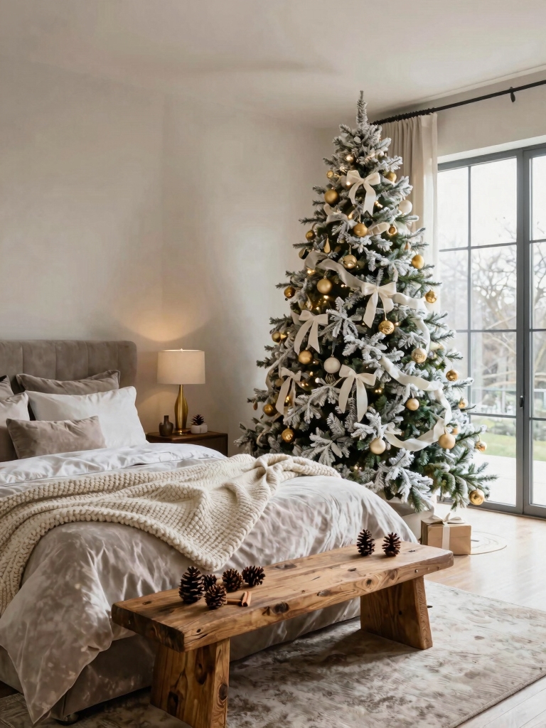 festive bedroom christmas decor