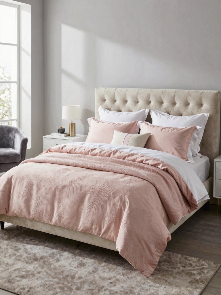 fresh pink and grey d cor
